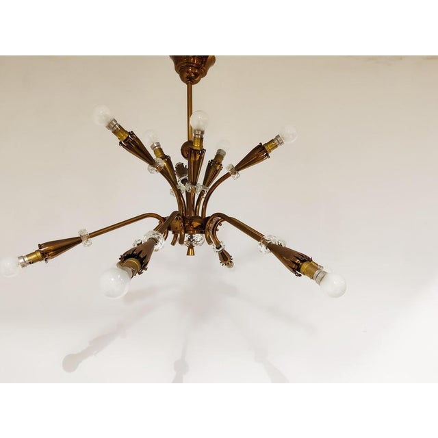 Mid-Century Copper Chandelier, 1950s For Sale - Image 10 of 13