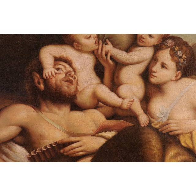 Follower of Pietro Liberi, Faun Nymph Putti Free, 1700, Oil on Canvas For Sale - Image 6 of 14