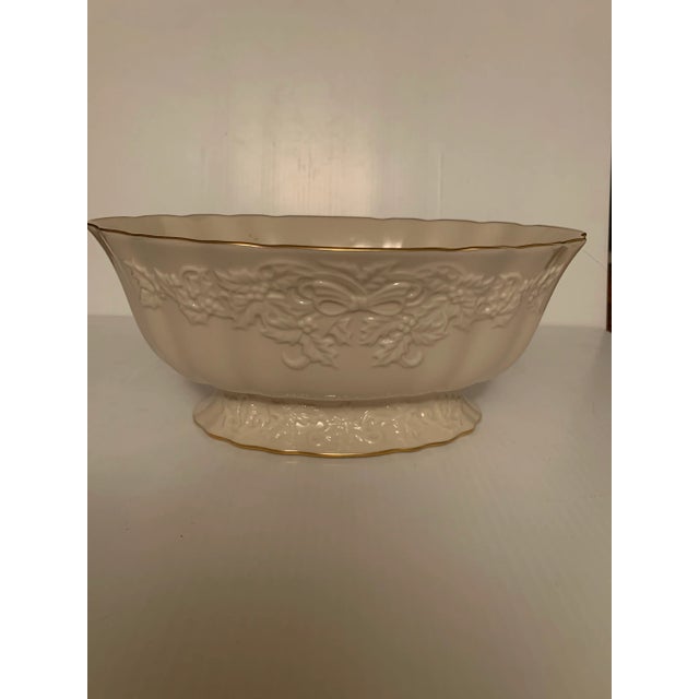 1970s Lenox Holiday Hostess Bowl For Sale In Washington DC - Image 6 of 8