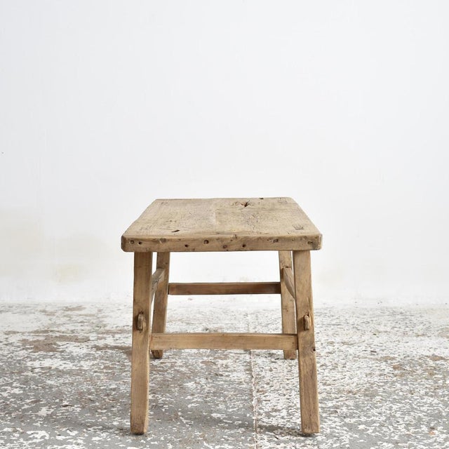 Rustic Rustic Elm Coffee Table, 1920s For Sale - Image 3 of 7