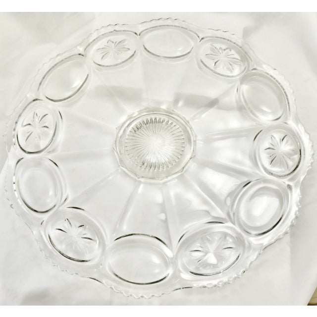 1960s Vintage 18” Glass Petal Tray For Sale - Image 5 of 5