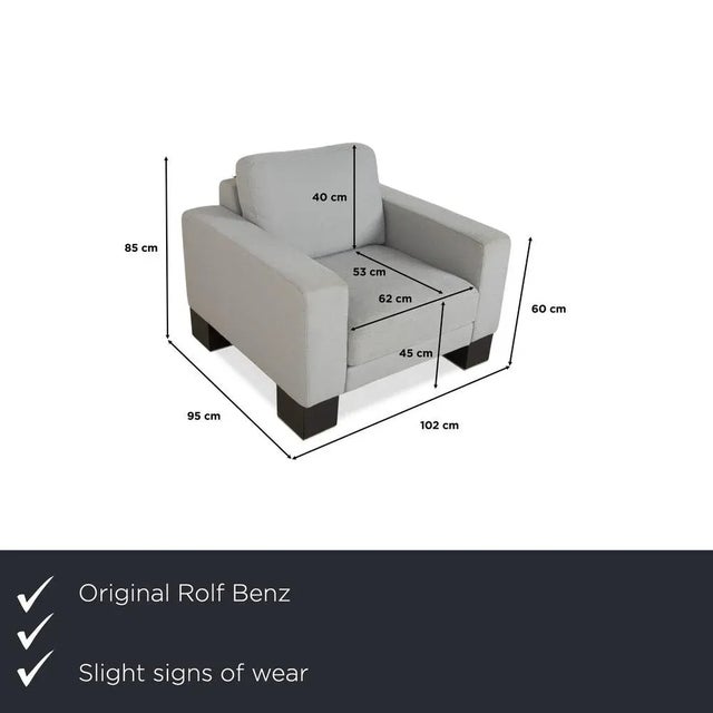 The Rolf Benz EGO armchair features clean lines and a simple gray tone. Combined with the black feet, the armchair...