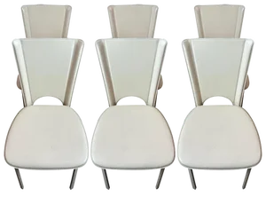 Leather Chairs, 1980s, Set of 6
