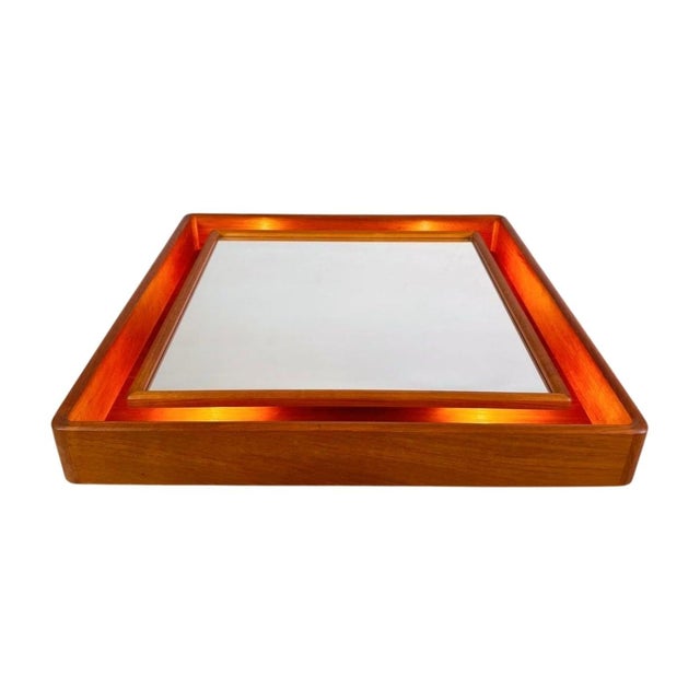 Mid-Century Illuminated Mirror in Teak from Pedersen & Hansen For Sale - Image 13 of 13