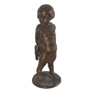 Sculpture of a Child with Arrows in Bronze, 1922 For Sale