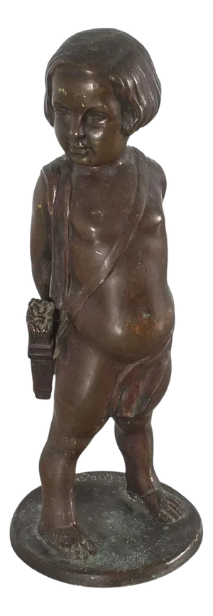 Sculpture of a Child with Arrows in Bronze, 1922