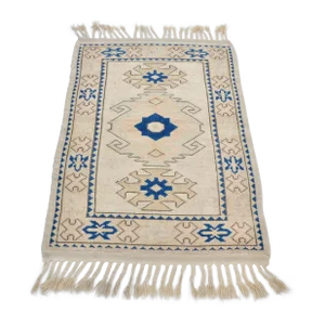 1960s Abstract Design Bohemian Decor Floor Antique Rug