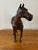 Glass Mid 20th Century Vintage Pieced Leather Horse Figure Sculpture With Glass Eyes For Sale - Image 7 of 11