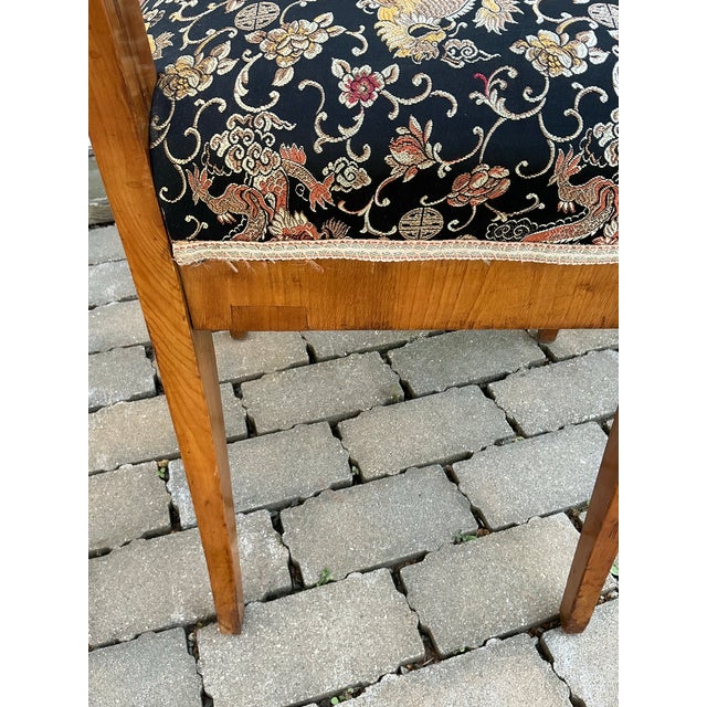 Pair of Antique Inlaid Biedermeier Side Chairs For Sale - Image 10 of 12