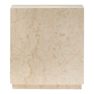 Four Hands Oakland Square Outdoor End Table - Outdoor Cream Marble For Sale