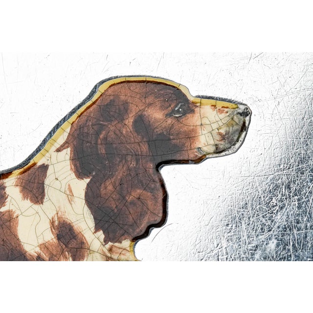1920s Exquisite Thomae Co. Sterling Silver Springer Spaniel Dog Hand Painted Enamel Antique Art Deco Cigarette Card Case For Sale - Image 5 of 14