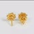 Not Yet Made - Made To Order Genuine Diamond Floral 14k Solid Gold Handmade Stud Earrings - 2 Pieces For Sale - Image 5 of 12
