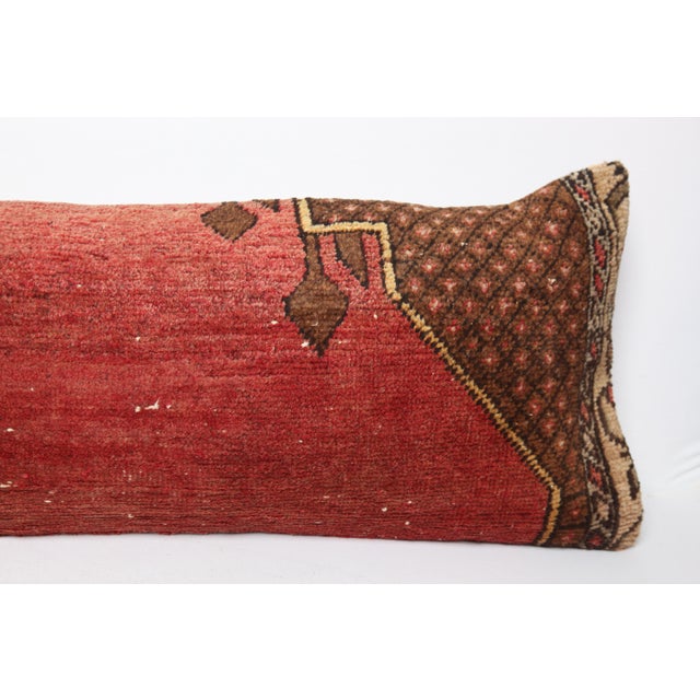 Vintage Bohemian Home Decor Handwoven Lumbar Cushion Cover -14'' X 47'' For Sale - Image 9 of 10