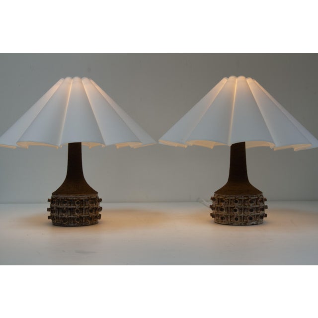 Danish Modern Ceramic Table Lamps by Jette Hellerøe for Axella, 1960s, Set of 2 For Sale - Image 6 of 18