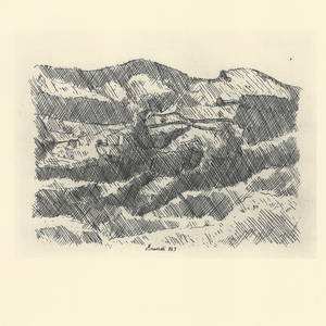Giorgio Morandi, Grizzana Mountains, 1957, Paper