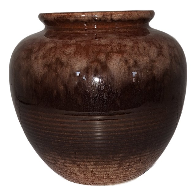 Vintage Ceramic Vase by Veb Steingut Elsterwerder, 1970s For Sale