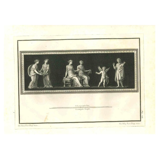 N. Billy & N. Vanni, Ancient Roman Painting, Original Etching, 18th Century For Sale