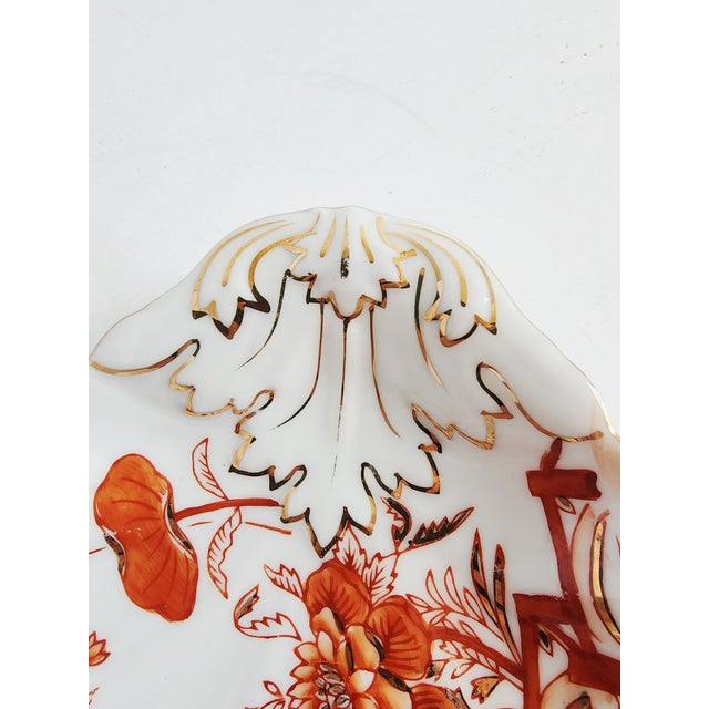 Brick Red Vintage Andrea by Sadek Chinoiserie Porcelain Bowls - A Pair For Sale - Image 8 of 11