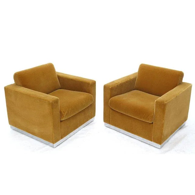 Mohair Club Chairs Ward Bennett for Brickel - a Pair For Sale - Image 13 of 13