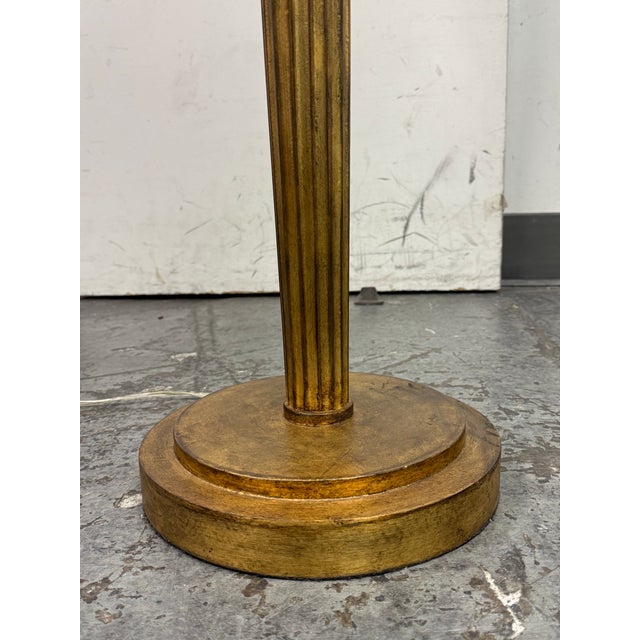 Worlds Away Caprone Fluted Wood Floor Lamp For Sale - Image 9 of 12