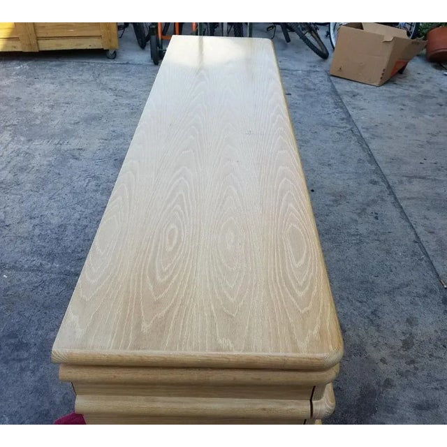 Cream Jay Spectre for Century Furniture Limed Oak 7 Drawer Credenza of Chest For Sale - Image 8 of 10