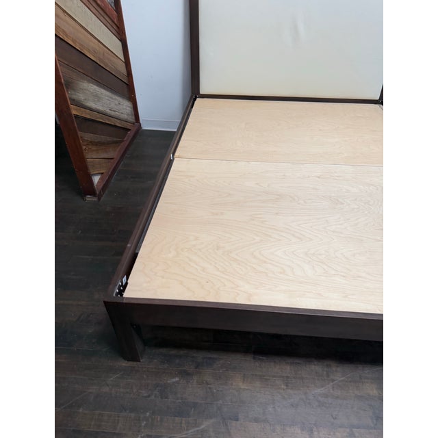 Wood Queen Size Contemporary Bed Frame For Sale - Image 7 of 12