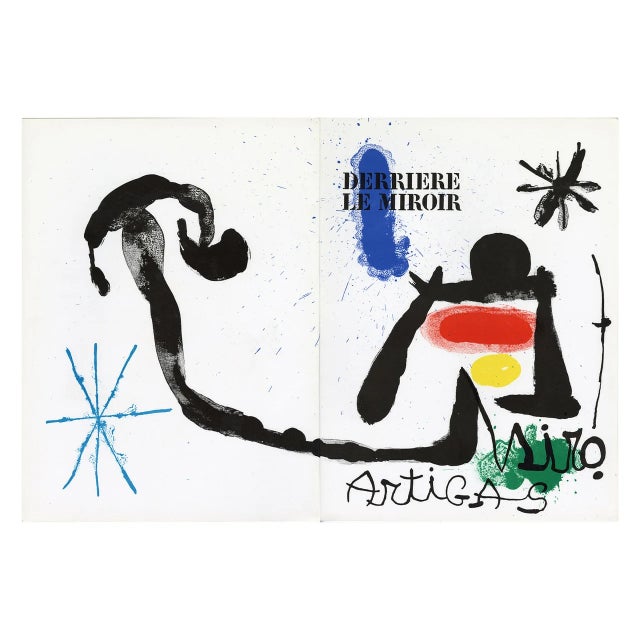 Joan Miro Original Lithograph DM01139d Derriere Le Miroir 1963 For Sale