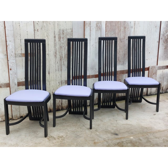 Set of 4 Model L4K 252 High-Back Dining Chairs by Liberty Furniture, Canada, 1980s For Sale - Image 11 of 13