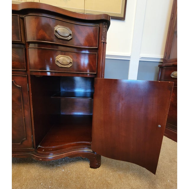 1940s Regency Flame Mahogany Buffet by Morganton Furniture For Sale - Image 12 of 13