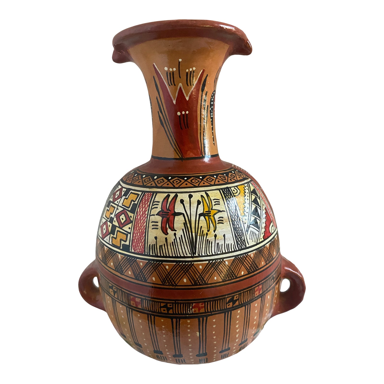 Peruvian Inca Style Aryballo Pottery Vessell | Chairish