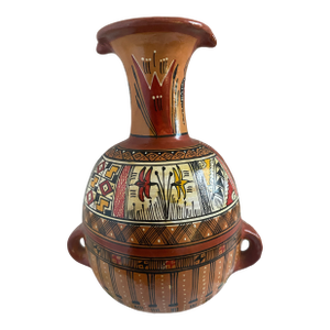 Peruvian Inca Style Aryballo Pottery Vessell