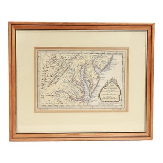 Antique Map of Virginia & the Chesapeake Bay by Jacques-Nicolas Bellin, C. 1750 For Sale