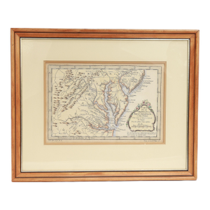 Antique Map of Virginia & the Chesapeake Bay by Jacques-Nicolas Bellin, C. 1750