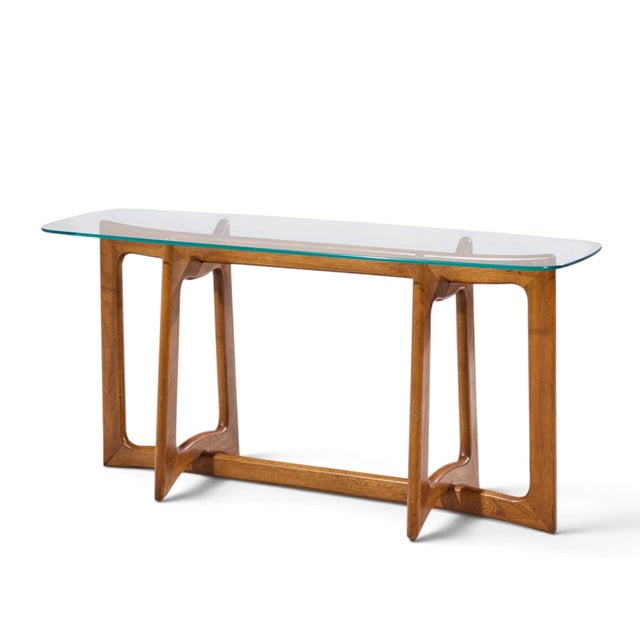 Mid-Century Modern Adrian Pearsall for Craft Associates Mid Century Sculptural Walnut Console Table For Sale - Image 3 of 9