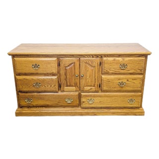 Classic Solid Oak Dresser For Sale