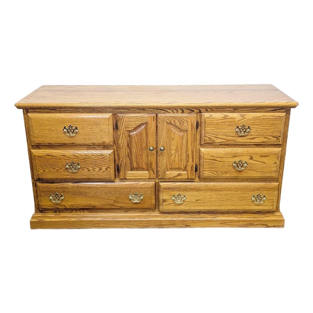 Classic Solid Oak Dresser For Sale