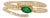 Handmade 14k Yellow Gold Marquise Emerald & Diamond Open Sprial Ring Size 4 For Sale