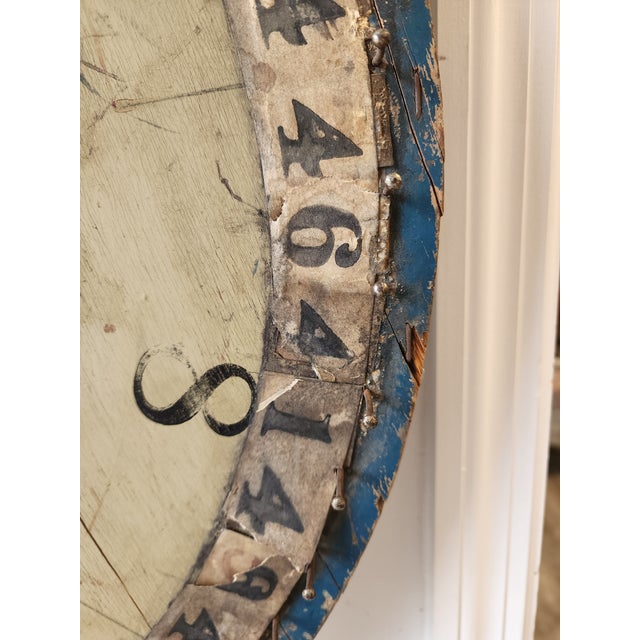 1930's Vintage Folk Art Hand Painted Carnival "Wheel of Fortune" For Sale - Image 12 of 12
