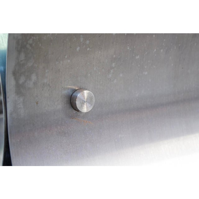 Metal Space Age Steel and Glass Coffee Table by Franco Costalonga for Studio Tecnico Mimo Leone, 1970s For Sale - Image 7 of 8