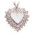14 Karat White Gold and Diamond Heart Pendant For Sale