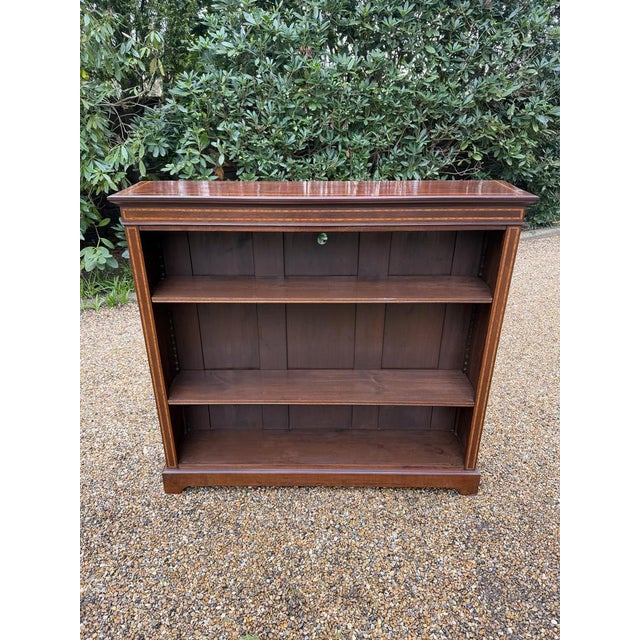 Antique Victorian Mahogany Open Bookcase, 1800s For Sale - Image 12 of 12
