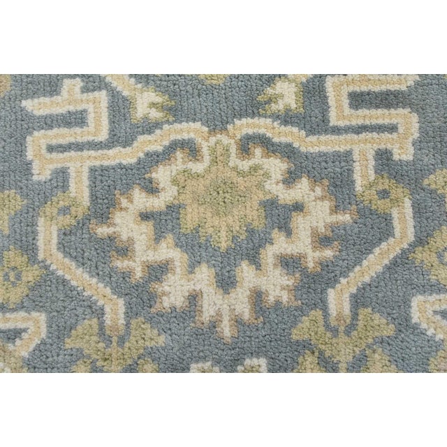Gray Oushak Rug 3'2'' X 5' Gray Wool Traditional Hand-Knotted Oriental Carpet For Sale - Image 8 of 12
