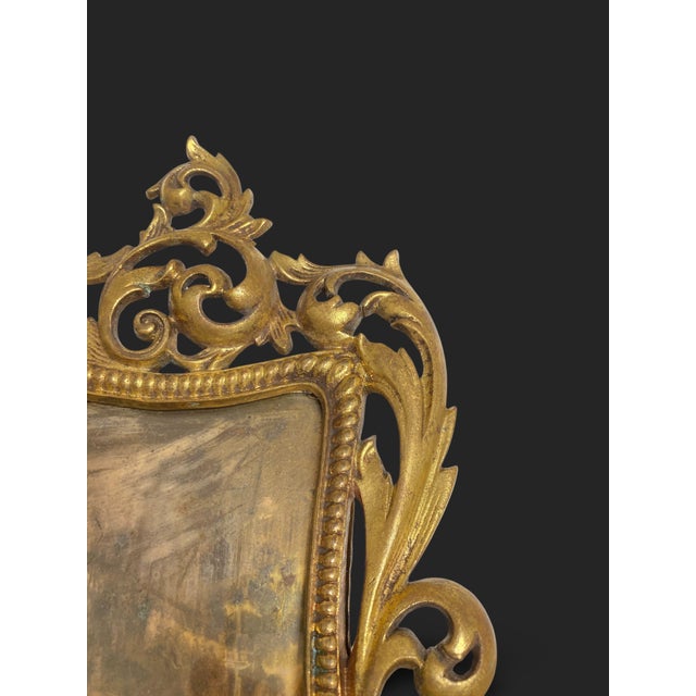 Rococo Gilt Bronze Photo Frame, France, 1800s For Sale - Image 11 of 18