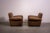 Mickey Chairs in Nabuk Camel Leather by Baxter, 1998, Set of 2 For Sale - Image 3 of 14