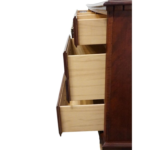Broyhill Furniture Cherry Early American Traditional Style 67" Triple Door Dresser 735-6597-32 For Sale - Image 9 of 15