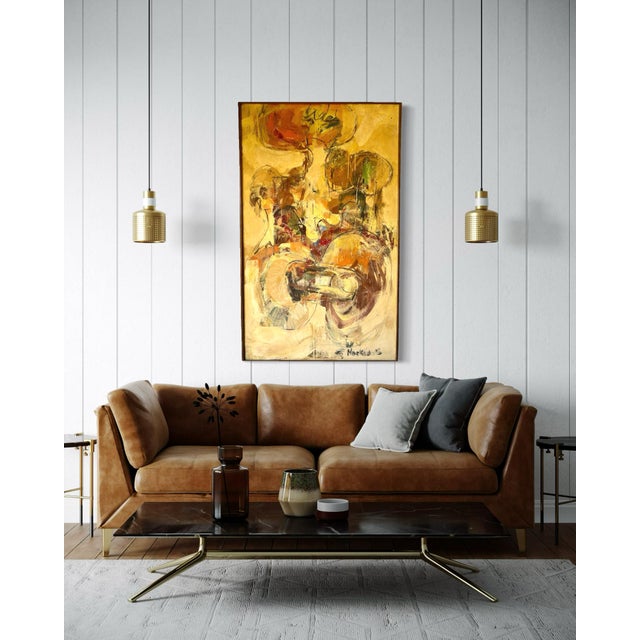 1960s Mid-Century West Coast Abstract Expressionist Painting by Selma Moskowitz (1928–2018) For Sale - Image 5 of 17