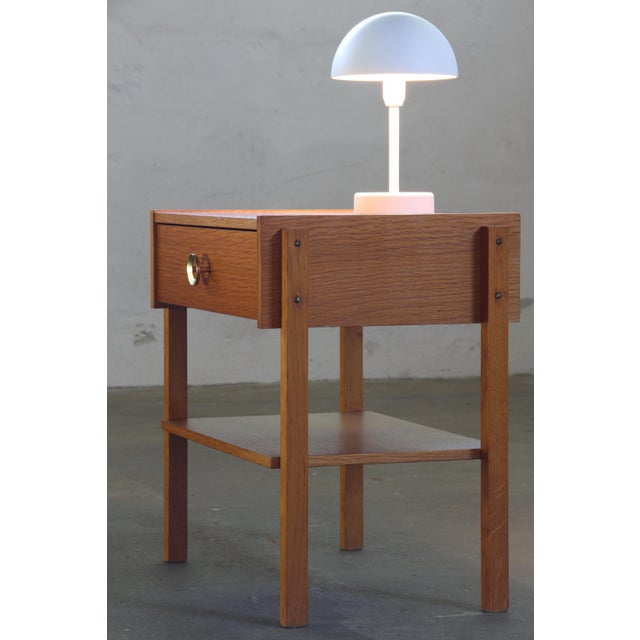 Baroque Mid-Century Danish Oak Nightstand, 1970s For Sale - Image 3 of 17