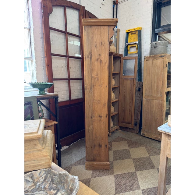 Tan 1900-1909 Pine Bookcase With Drawer For Sale - Image 8 of 12