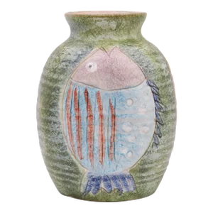 Mid Century Three Sided Ceramic Vase Made in Italy Raymor Fratelli Fanciullacci
