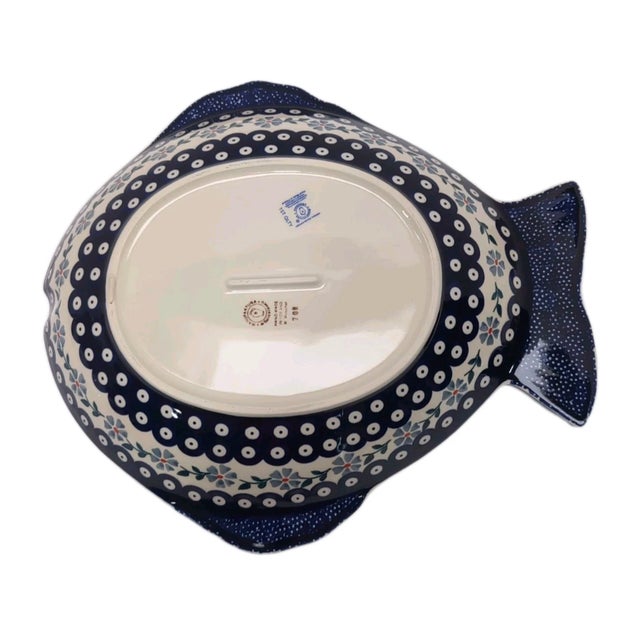 Polish Pottery Fish Serving Platter Hand Made Manufaktura Boleslawiec Poland New For Sale In San Diego - Image 6 of 12